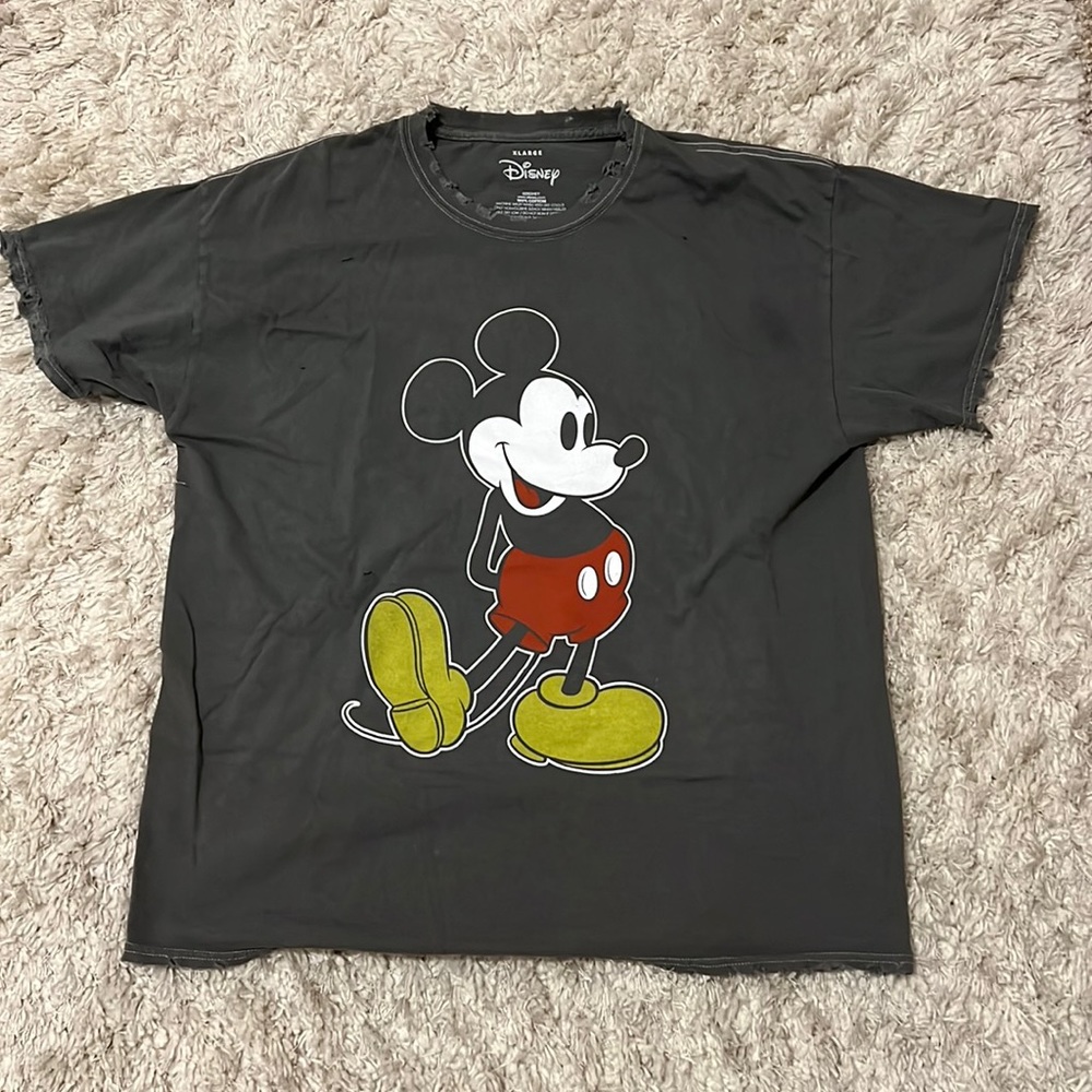 Zara Mickey Distressed T shirt